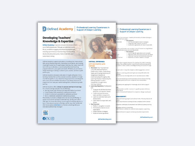 Defined Academy Brochure 