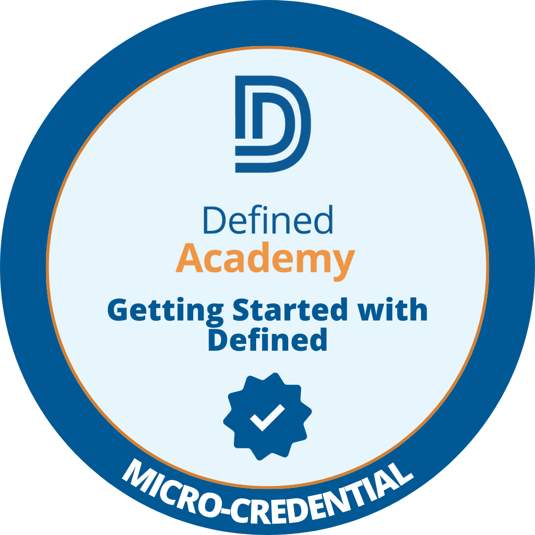 Getting Started with Defined Micro-Credential Badge